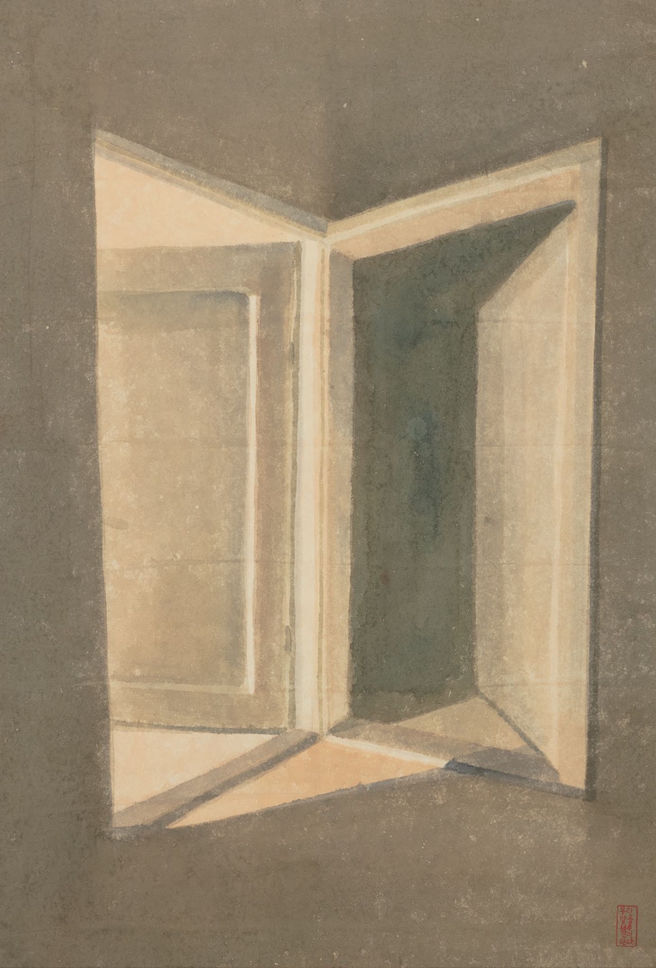 문 (Doors) — hanji painting by Kim Hye Jung