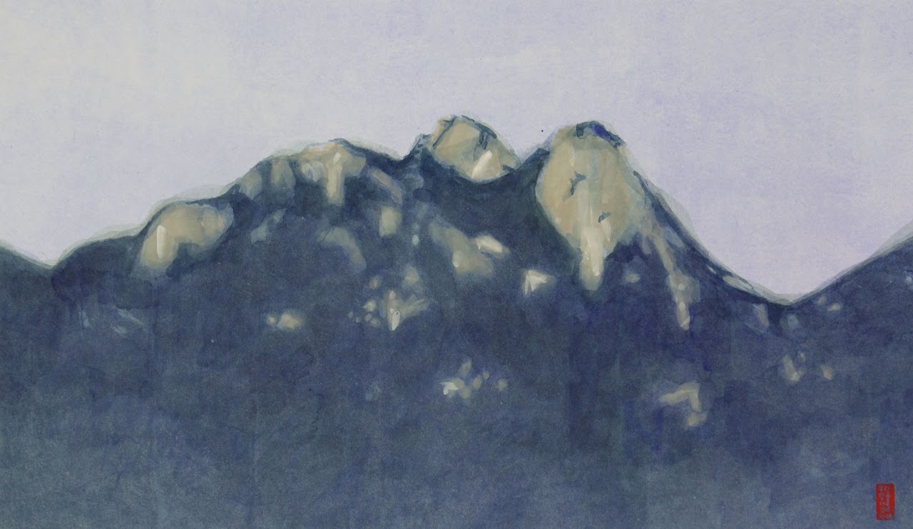 도봉산 (Mt.Dobong) — hanji painting by Kim Hye Jung