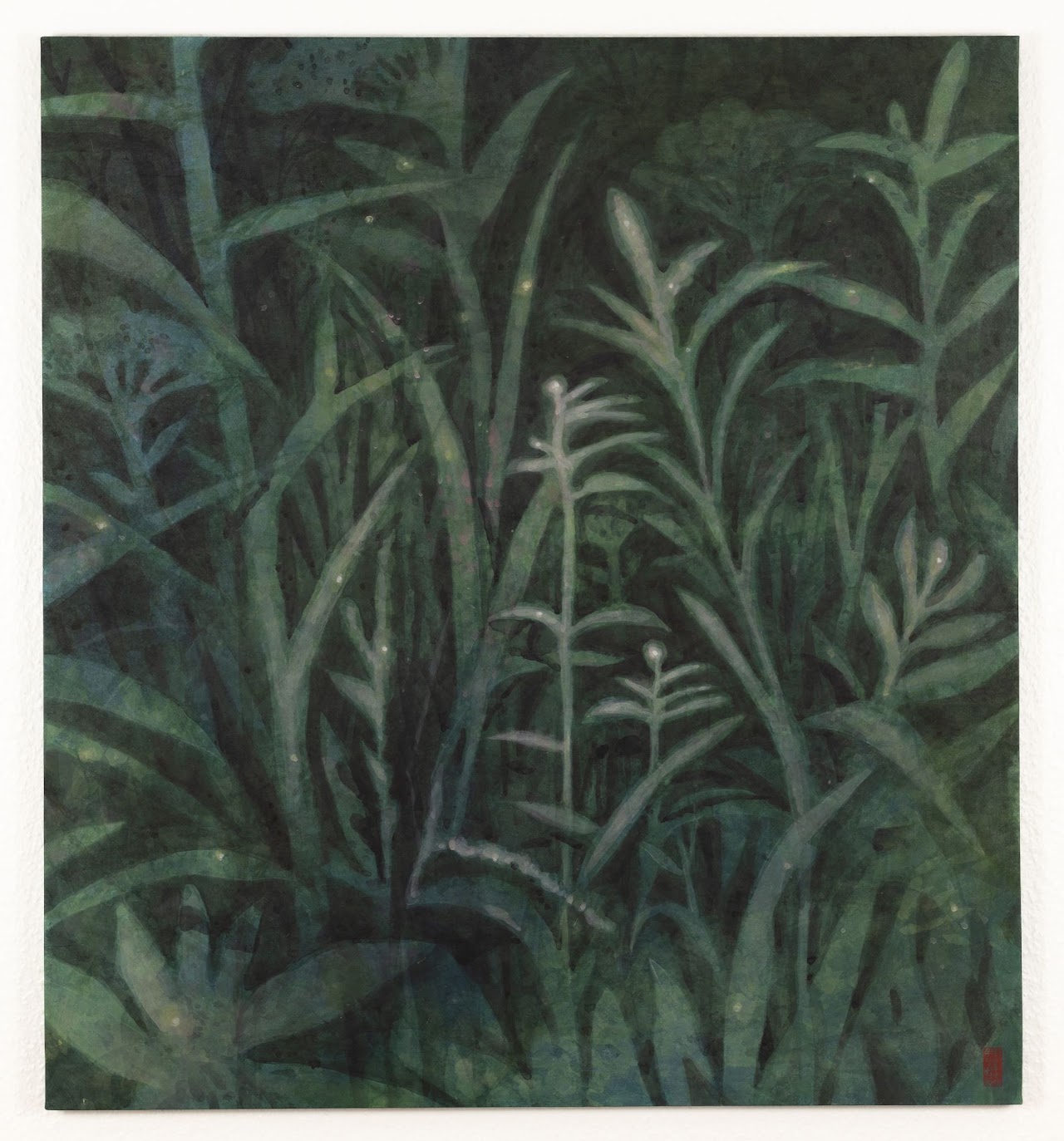 들풀 (Wild grass) — hanji painting by Kim Hye Jung