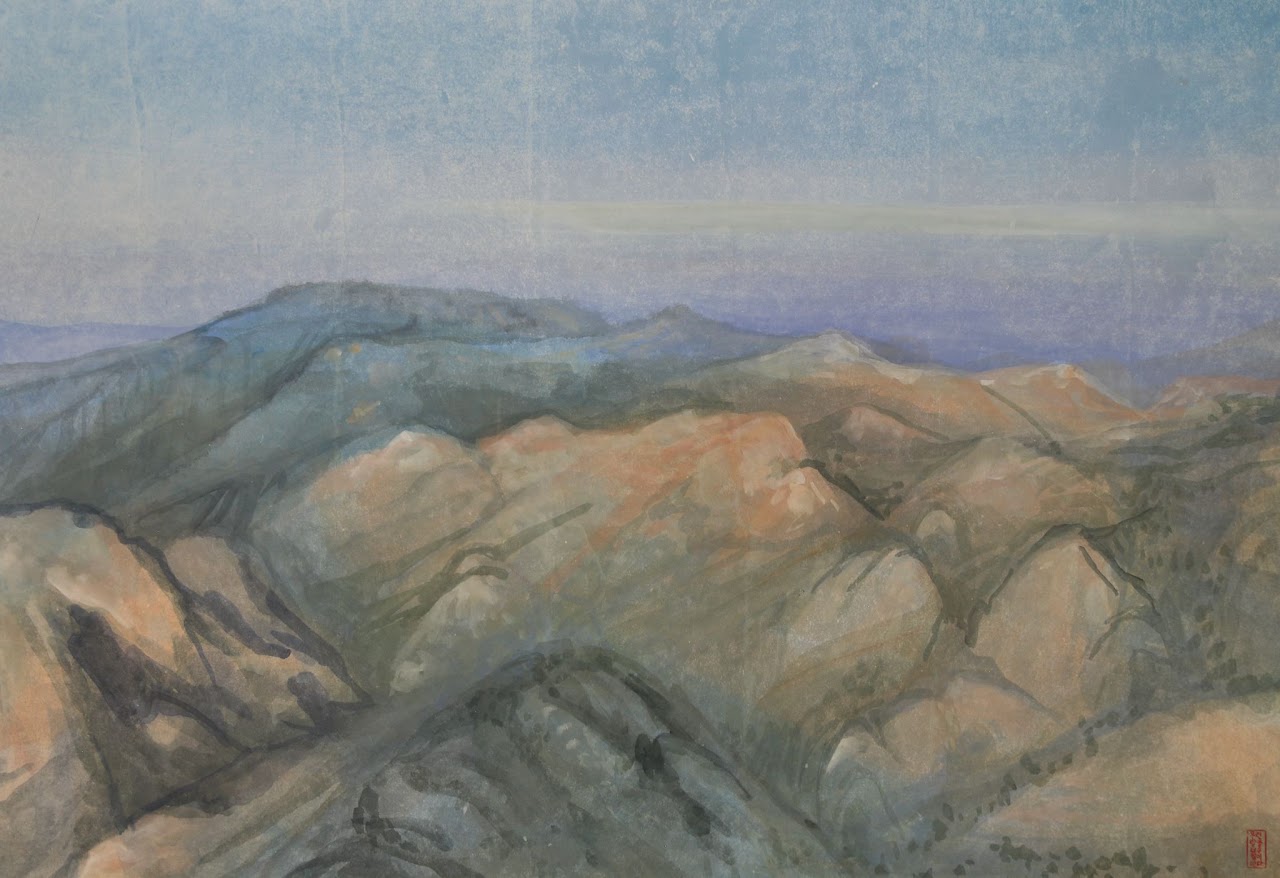 설악산 (Mt.Seorak) — hanji painting by Kim Hye Jung