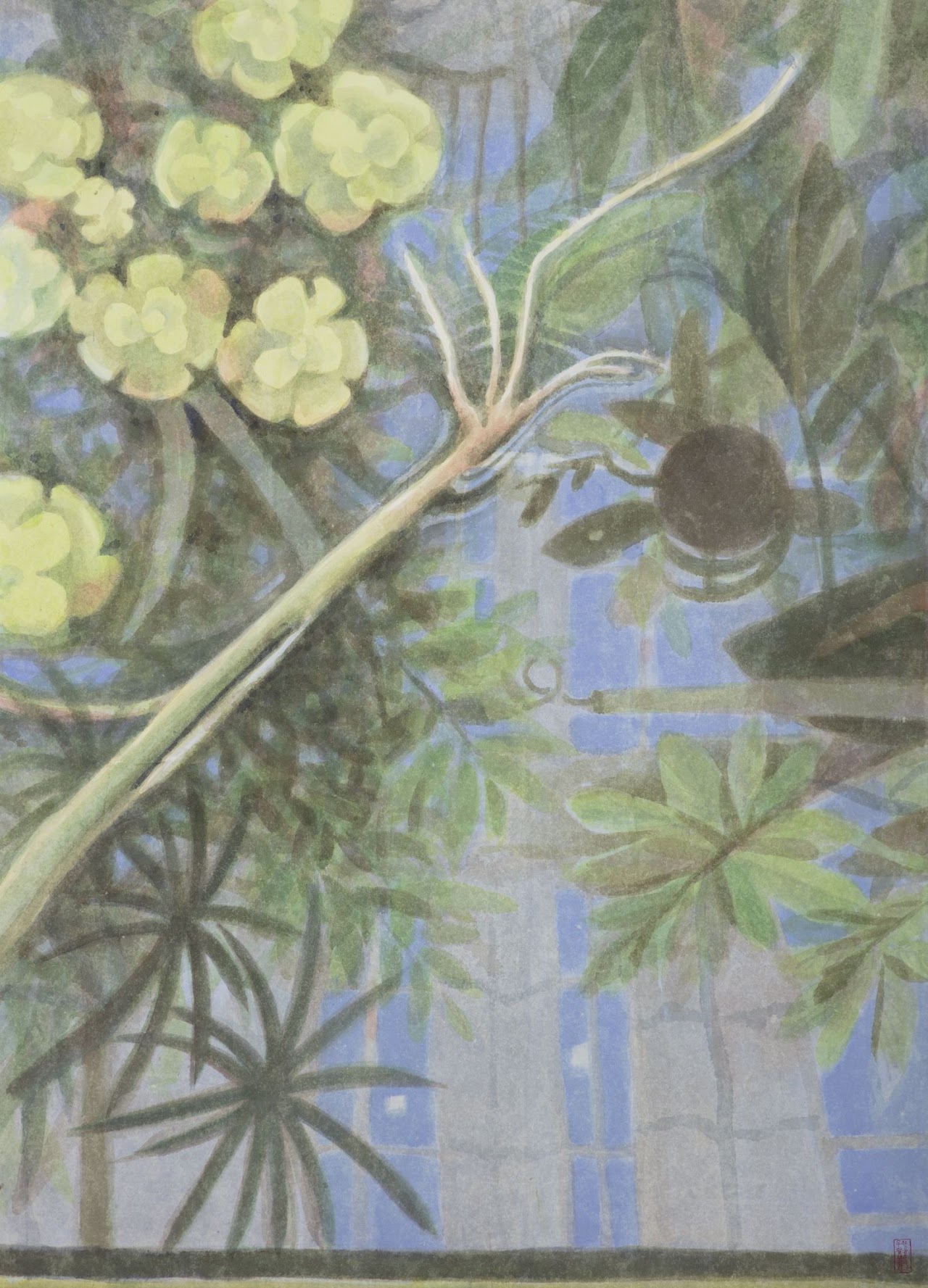 Botanic garden — hanji painting by Kim Hye Jung