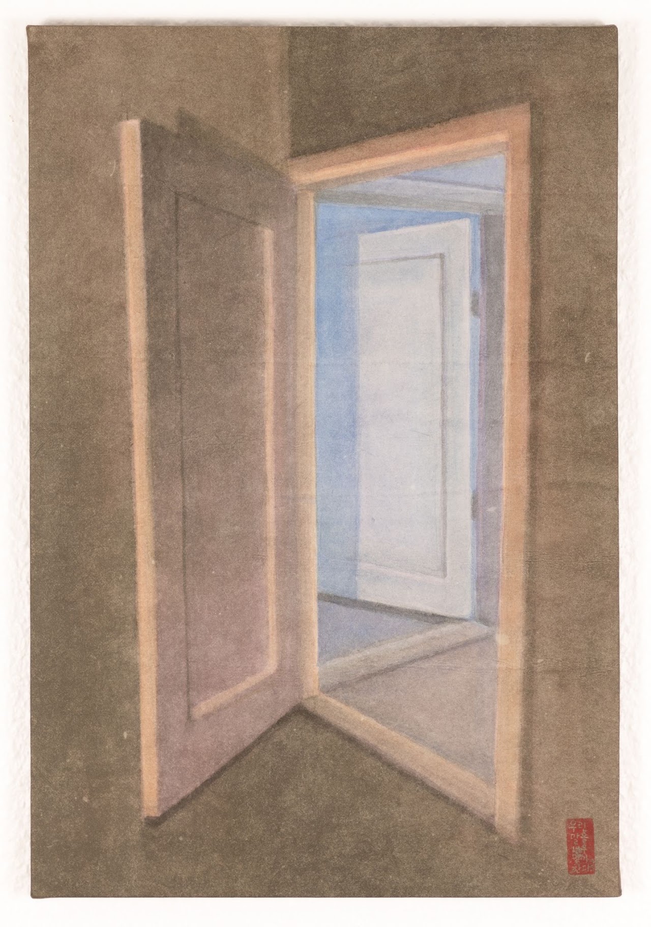 문 2 (Door 2) — hanji painting by Kim Hye Jung