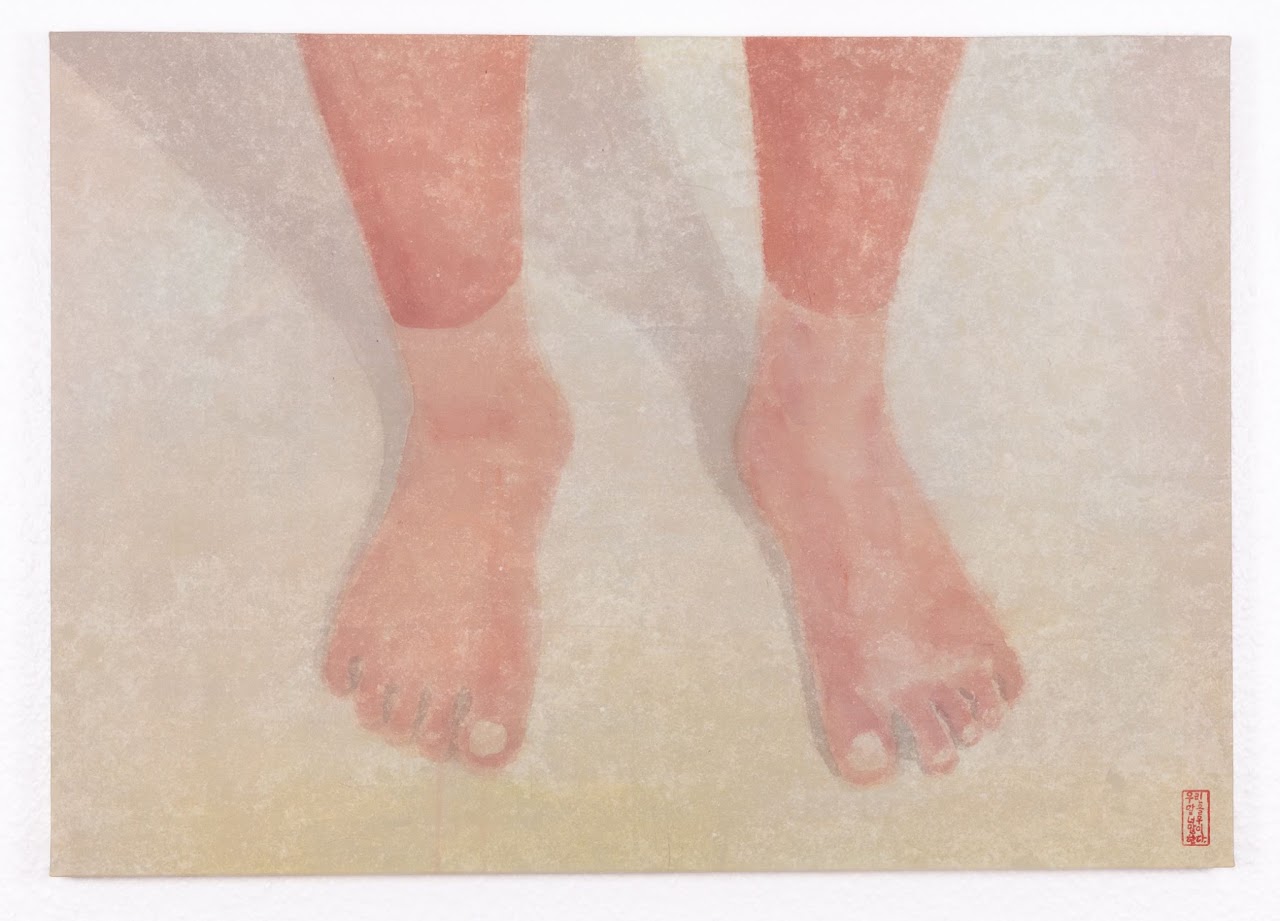 목욕 (Bath) — hanji painting by Kim Hye Jung